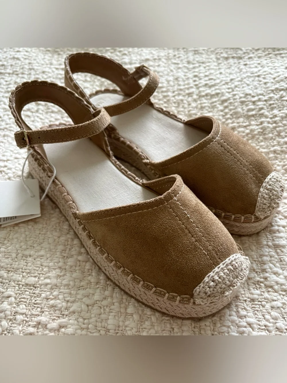 ZARA TOPSTITCHED ESPADRILLES NWT Size: 6 (36 ) * Color: Brown